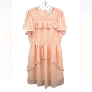 Gorgeous NWOT Pink/Peach Swiss Dot Dress size M